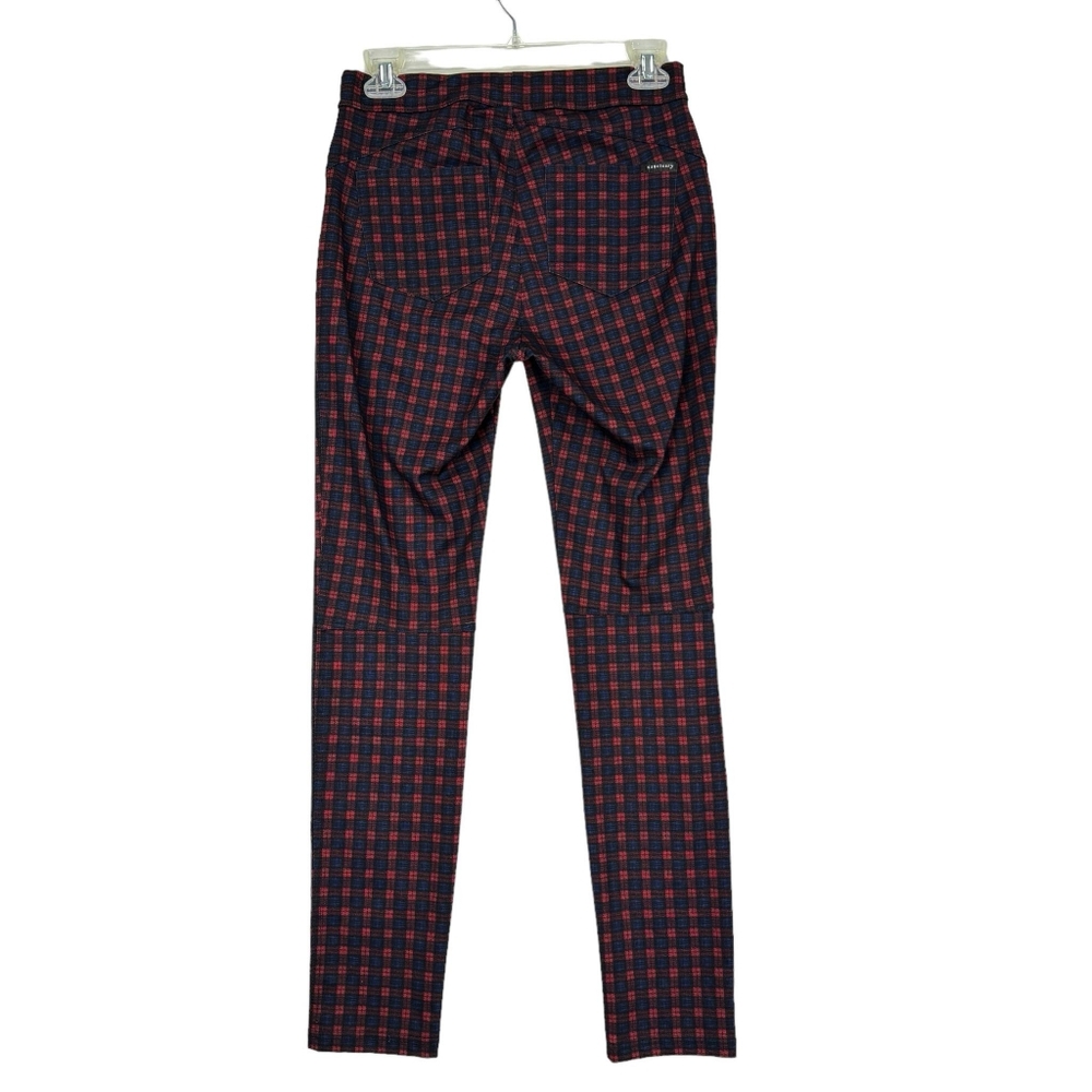 Anthropology Sanctuary Findley Plaid Red and Blue Leggings Size Small - Picture 5 of 14